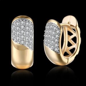 New 18K Gold Plated Hoops Earrings